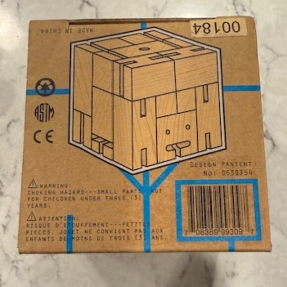 Areawear Cubebot David Weeks Studio Wooden Robot Puzzle Brainteaser (Small) - Picture 11 of 11